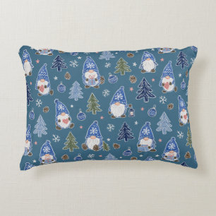 Christmas Gnome Christmas Tree Pattern Decorative Cushion