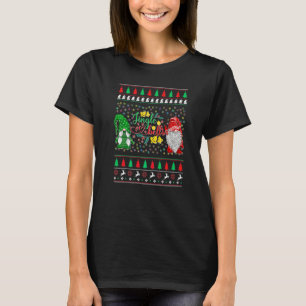 Christmas Gnome Couple Christmas Holiday Greeting  T-Shirt