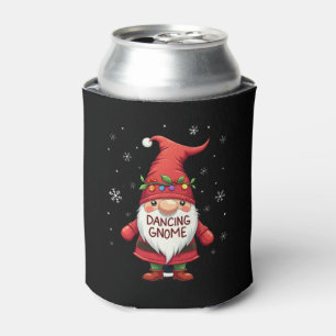 Christmas Gnome Dancing Gnome Family Christmas (1) Can Cooler