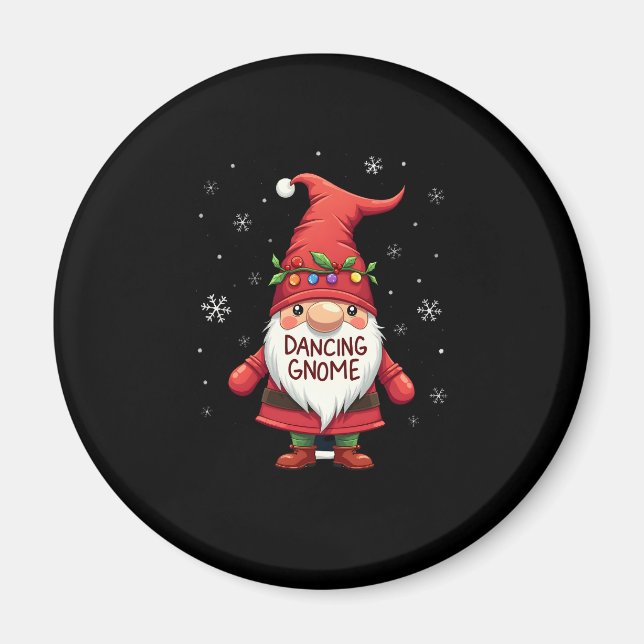 Christmas Gnome Dancing Gnome Family Christmas (1) Magnet (Front)