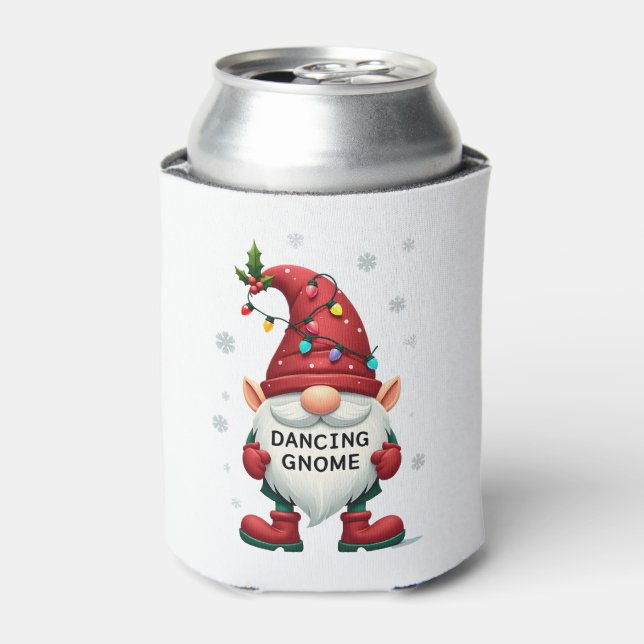 Christmas Gnome Dancing Gnome Family Christmas (2) Can Cooler (Can Front)