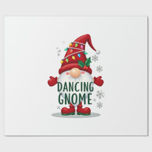 Christmas Gnome Dancing Gnome Family Christmas (6) Wrapping Paper