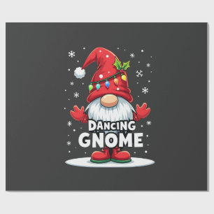 Christmas Gnome Dancing Gnome Family Christmas (7) Wrapping Paper