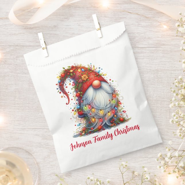 Christmas Gnome Favour Bags (Clipped)