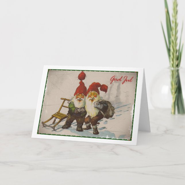 Christmas Gnome Friends Holiday Card (Front)