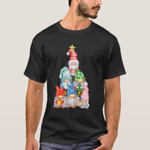 Christmas Gnome Funny Family Pajamas Gnome Tree T-Shirt