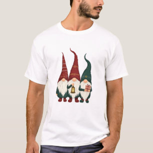 Christmas Gnome Gathering - Festive Forest Magic T-Shirt