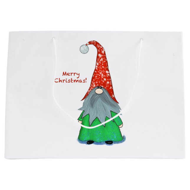 Christmas Gnome Gift Bag (Front)