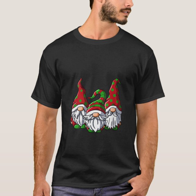 Christmas Gnome Gnomies Xmas V Neck  T-Shirt (Front)