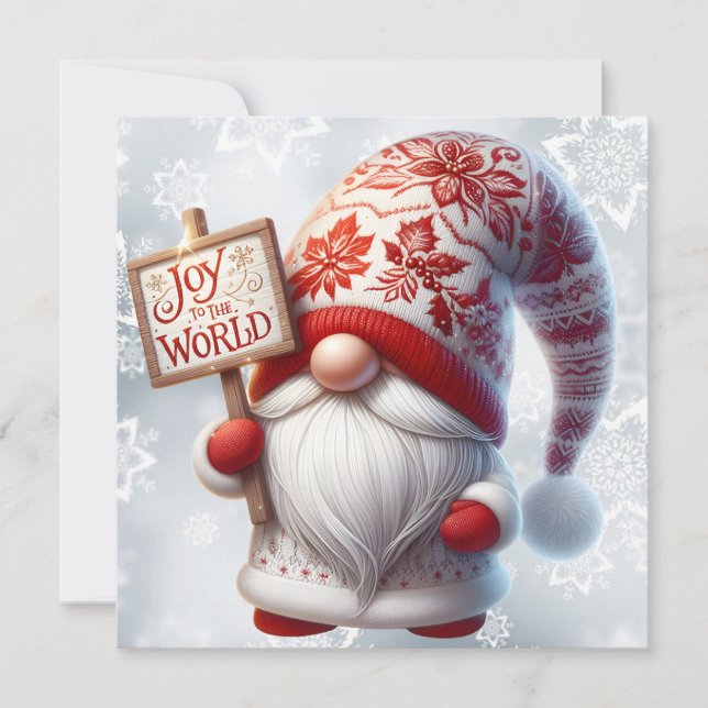 Christmas Gnome Greeting Card (Front)
