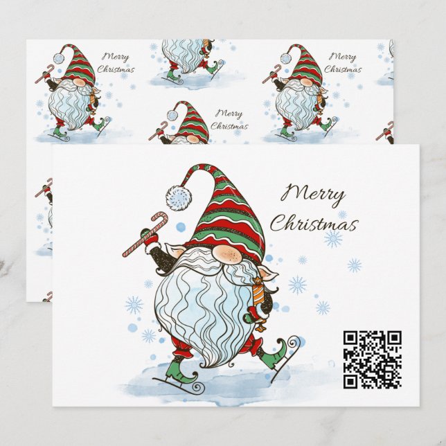 Christmas  Gnome Greeting Card  (Front/Back)