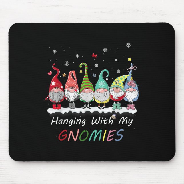 Christmas Gnome Hanging With My Gnomies Family Paj Mouse Mat (Front)