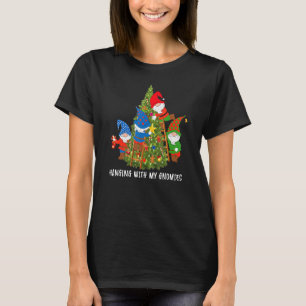 Christmas Gnome Hanging with My Gnomies  Tree Holi T-Shirt