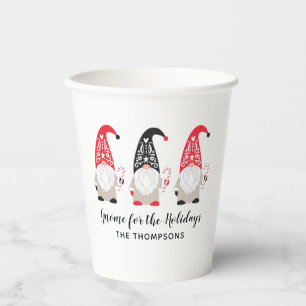 Christmas Gnome Holiday Paper Cups