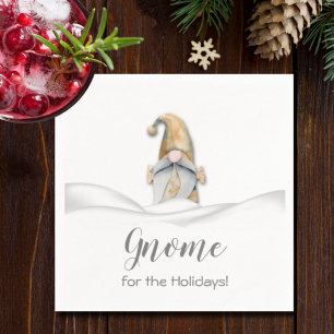 Christmas Gnome Home for the Holidays Napkin