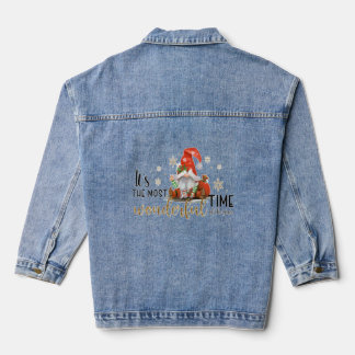 Christmas Gnome Its The Most Wonderful Time Of The Denim Jacket