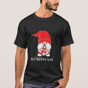 Christmas Gnome just say no say yes wear red ribbo T-Shirt