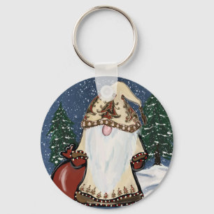 CHRISTMAS GNOME KEY RING
