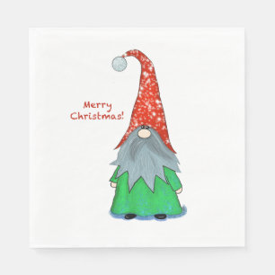Christmas Gnome Luncheon Napkin