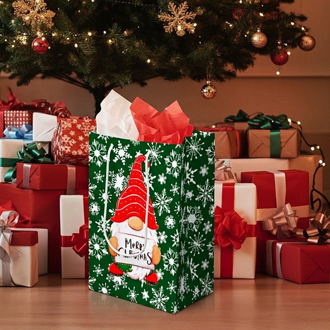 Christmas Gnome   Medium Gift Bag (Creator Uploaded)