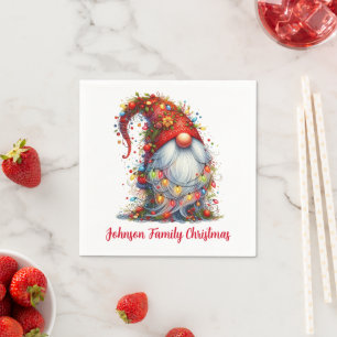 Christmas Gnome Napkin