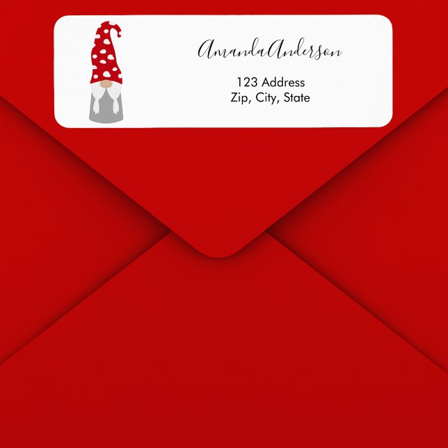 Christmas gnome nordic modern address return (Creator Uploaded)