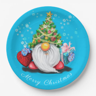 Christmas Gnome Paper Plates