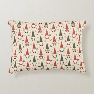 Christmas Gnome Party Pattern Decorative Cushion