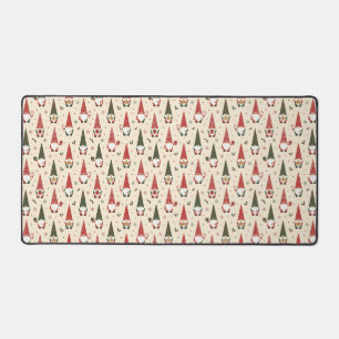 Christmas Gnome Party Pattern Desk Mat