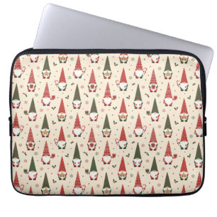 Christmas Gnome Party Pattern Laptop Sleeve
