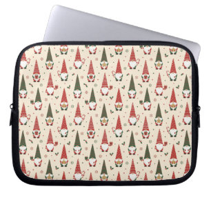 Christmas Gnome Party Pattern Laptop Sleeve