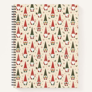 Christmas Gnome Party Pattern Notebook