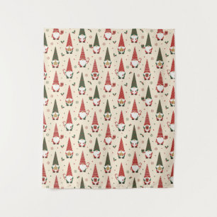 Christmas Gnome Party Pattern Tapestry