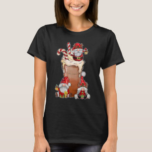 Christmas Gnome Red Buffalo Plaid Gnome Hot Cocoa T-Shirt