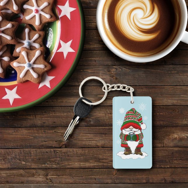 Christmas Gnome Red Green Cute Key Ring (Creator Uploaded)