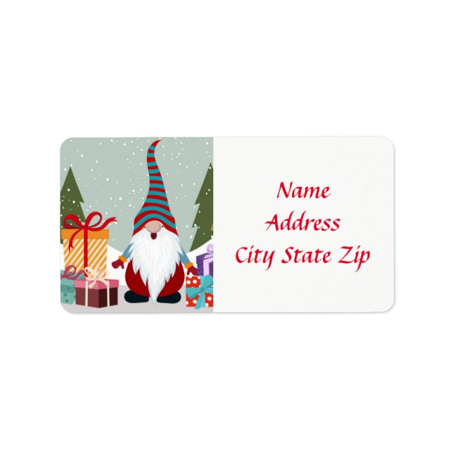 ***CHRISTMAS GNOME** Return Address Label (Front)