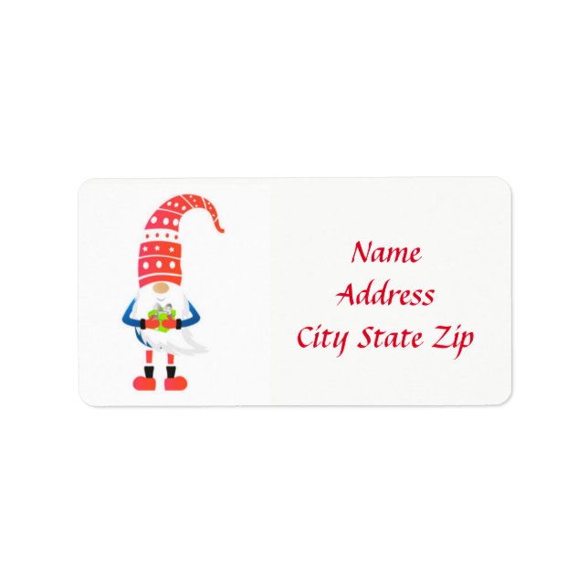 ***CHRISTMAS GNOME** Return Address Label (Front)