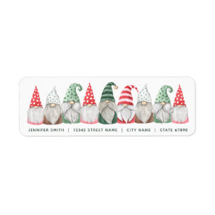 Christmas Gnome Return Address Labels