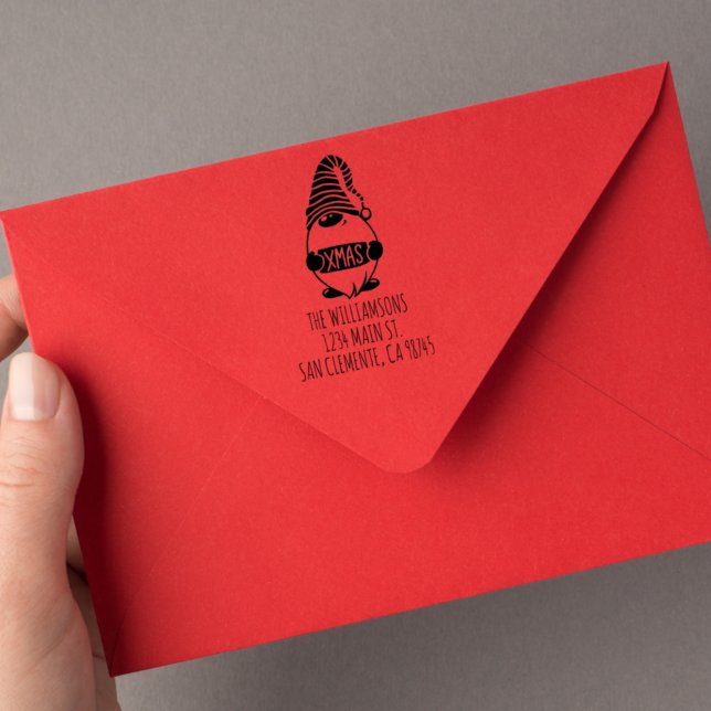 Christmas Gnome Return Address Rubber Stamp (Creator Uploaded)