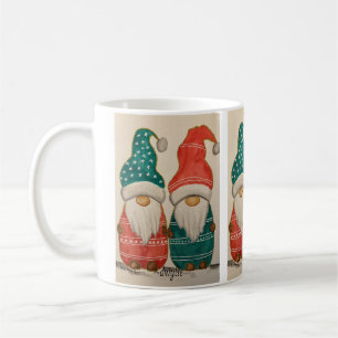 Christmas Gnome Santa Couple Coffee Mug