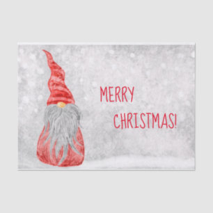 Christmas Gnome Says Merry Christmas! Tissue Paper