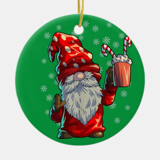 Christmas Gnome Shirt Men Women Buffalo Plaid Red Ceramic Tree Decoration (Front)