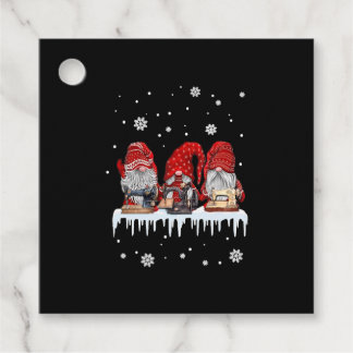 Christmas Gnome Shirt Red Gnomies Sewing Machine F Favour Tags