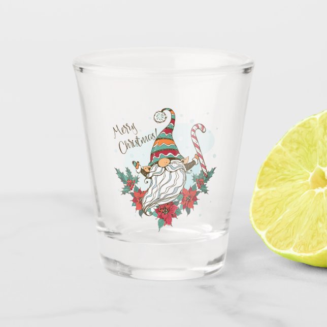 Christmas Gnome  Shot Glass (Front)