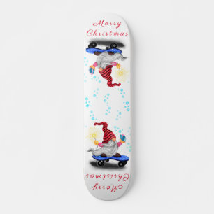 Christmas Gnome Skateboard