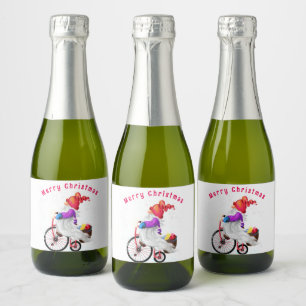 Christmas Gnome Sparkling Wine Labels