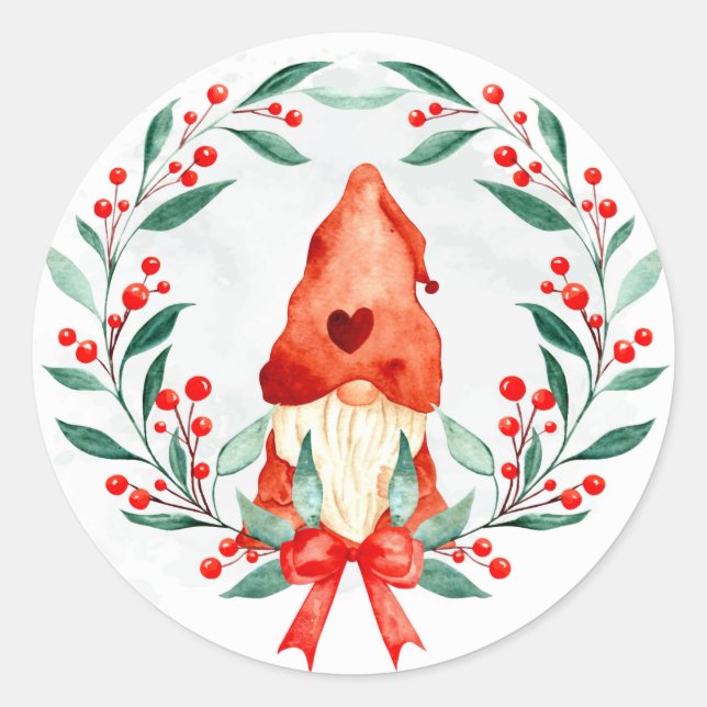 Christmas Gnome  Sticker (Front)