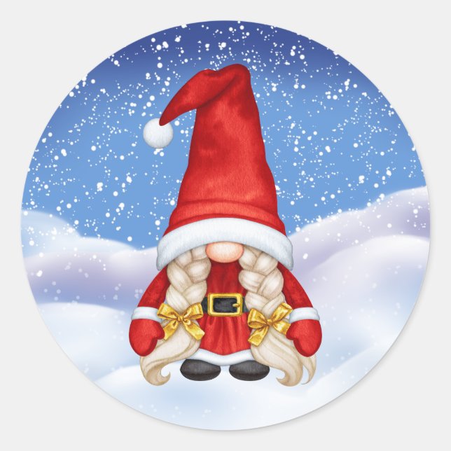 Christmas Gnome Sticker (Front)