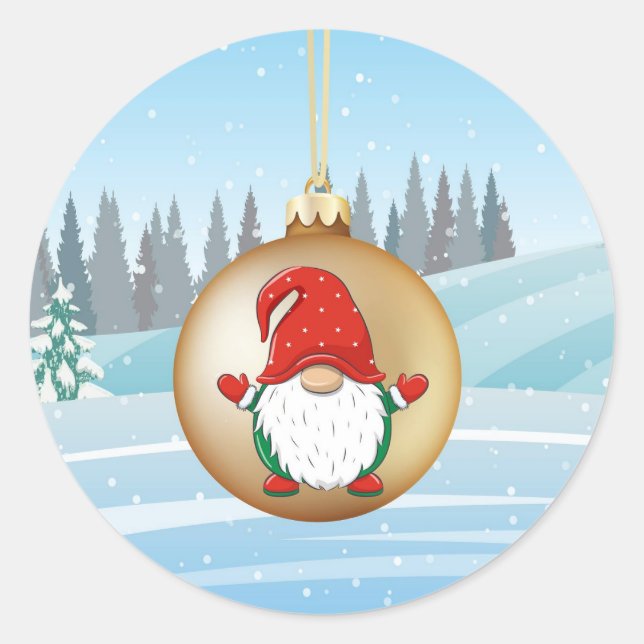 Christmas gnome sticker (Front)