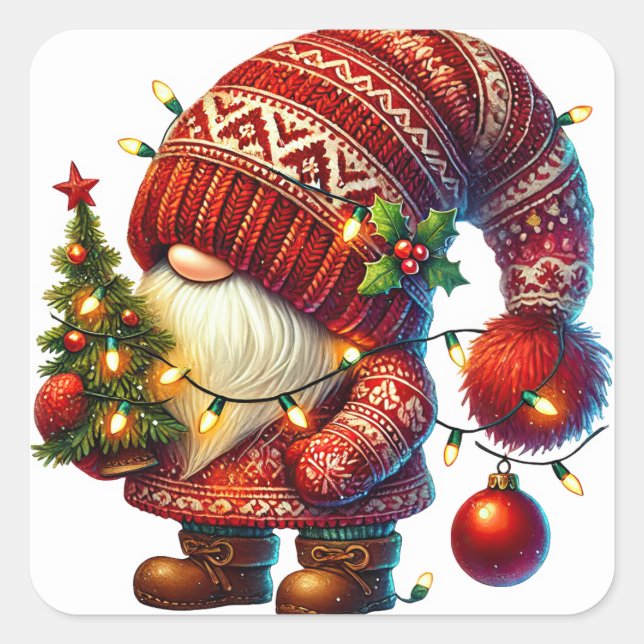 Christmas  Gnome Stickers (Front)